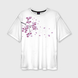 Женская футболка оверсайз Первое цветение сакуры