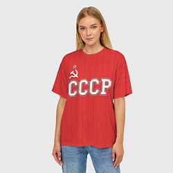 Футболка оверсайз женская Союз Советских Социалистических Республик, цвет: 3D-принт — фото 2