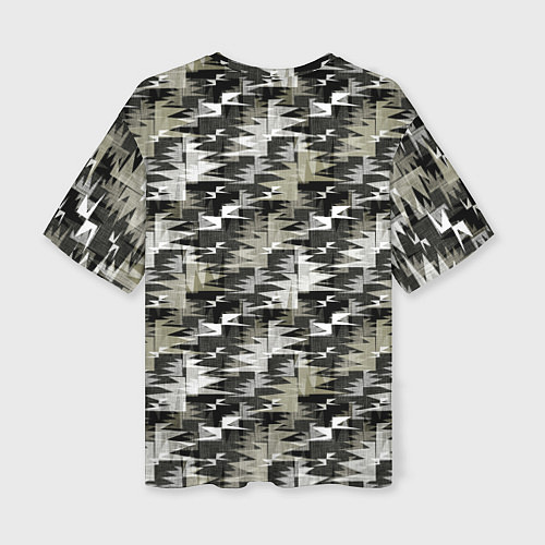 Женская футболка оверсайз Абстрактный камуфляжный / 3D-принт – фото 2
