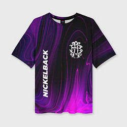 Женская футболка оверсайз Nickelback violet plasma