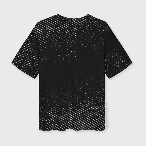 Женская футболка оверсайз Dota с потертостями на темном фоне / 3D-принт – фото 2