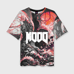 Женская футболка оверсайз Mood in doom style 2