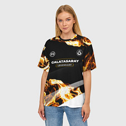 Футболка оверсайз женская Galatasaray legendary sport fire, цвет: 3D-принт — фото 2