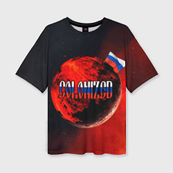 Женская футболка оверсайз Колонизация Марса