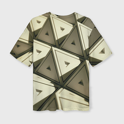 Женская футболка оверсайз 3D иллюзия-пирамиды / 3D-принт – фото 2