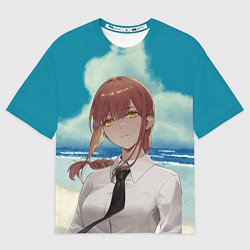 Женская футболка оверсайз Демон контроля : Макима