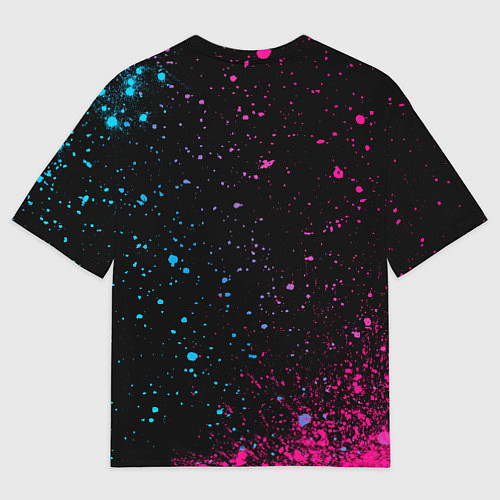 Женская футболка оверсайз Free Fire - neon gradient / 3D-принт – фото 2