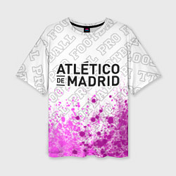 Женская футболка оверсайз Atletico Madrid pro football: символ сверху