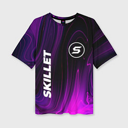 Женская футболка оверсайз Skillet violet plasma