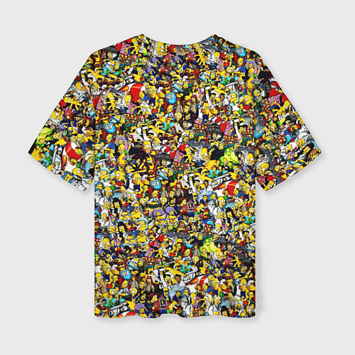Женская футболка оверсайз Симпсоны все Герои / 3D-принт – фото 2