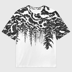 Футболка оверсайз женская Перевёрнутый лес, цвет: 3D-принт