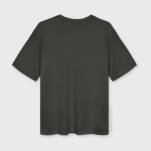 Женская футболка оверсайз Серый мудрый волк / 3D-принт – фото 2