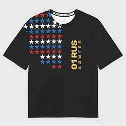 Женская футболка оверсайз 01 RUS Адыгея