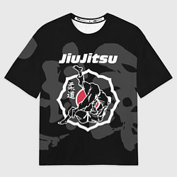 Футболка оверсайз женская Jiu-jitsu throw logo, цвет: 3D-принт