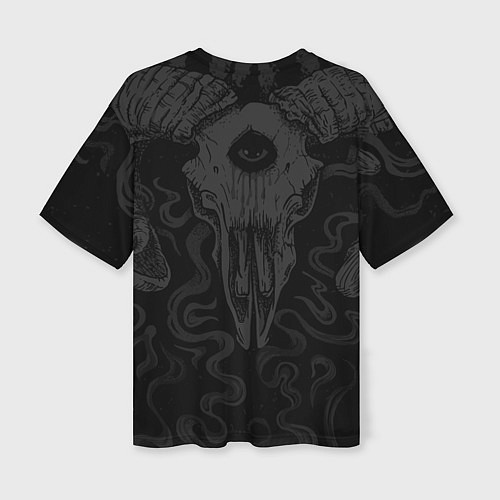 Женская футболка оверсайз Slipknot - goat skull / 3D-принт – фото 2