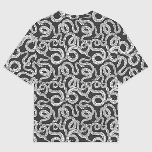 Женская футболка оверсайз Змея с языком / 3D-принт – фото 2