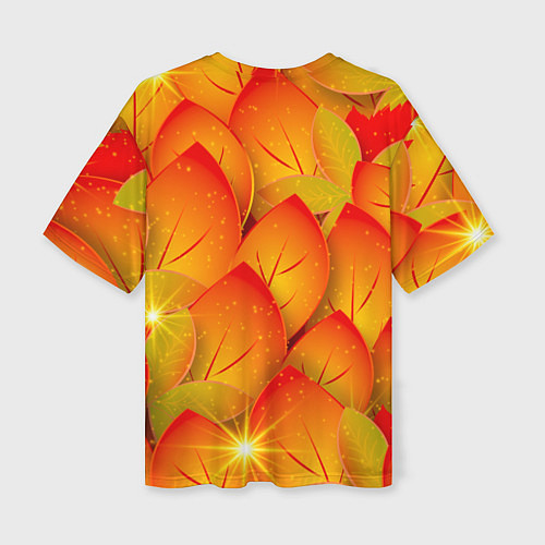 Женская футболка оверсайз Осенние желтые листья / 3D-принт – фото 2