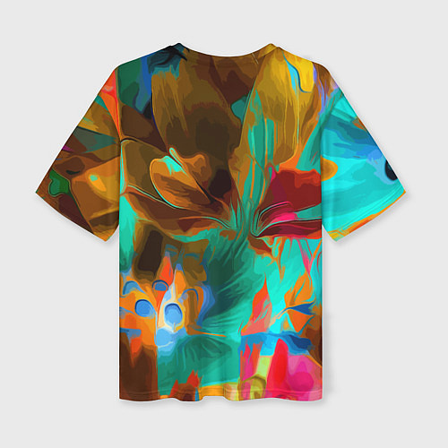 Женская футболка оверсайз Растительная абстрактная композиция / 3D-принт – фото 2