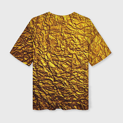 Женская футболка оверсайз Золотая фольга / 3D-принт – фото 2