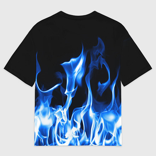 Женская футболка оверсайз BMW fire / 3D-принт – фото 2