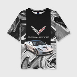 Женская футболка оверсайз Chevrolet Corvette - Motorsport - Racing team