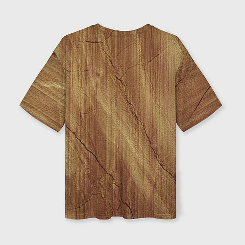 Женская футболка оверсайз Деревянная текстура / 3D-принт – фото 2