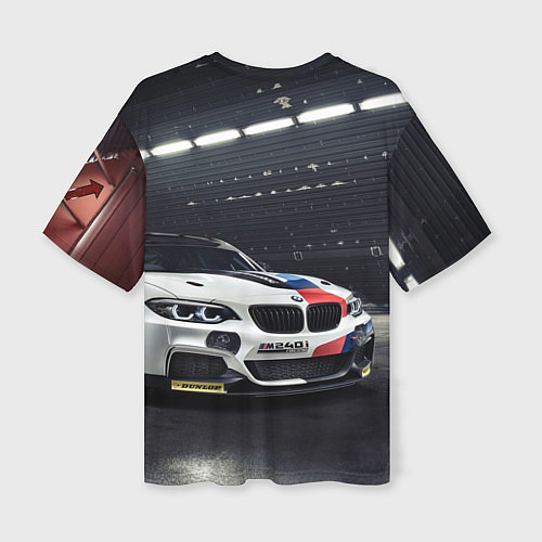 Женская футболка оверсайз BMW M 240 i racing - Motorsport / 3D-принт – фото 2