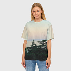 Футболка оверсайз женская Мягкий рассвет, цвет: 3D-принт — фото 2