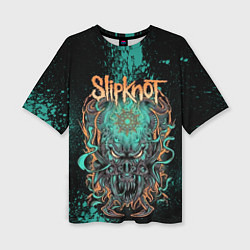 Женская футболка оверсайз Slipknot monster