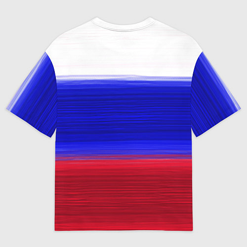 Женская футболка оверсайз Флаг России с медведем / 3D-принт – фото 2