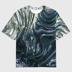 Футболка оверсайз женская Aesthetic visual art metal slime, цвет: 3D-принт
