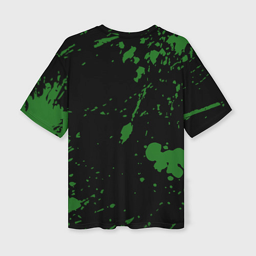 Женская футболка оверсайз Slipknot зеленый козел / 3D-принт – фото 2