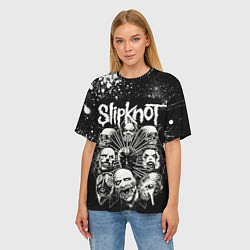 Футболка оверсайз женская Slipknot Black, цвет: 3D-принт — фото 2