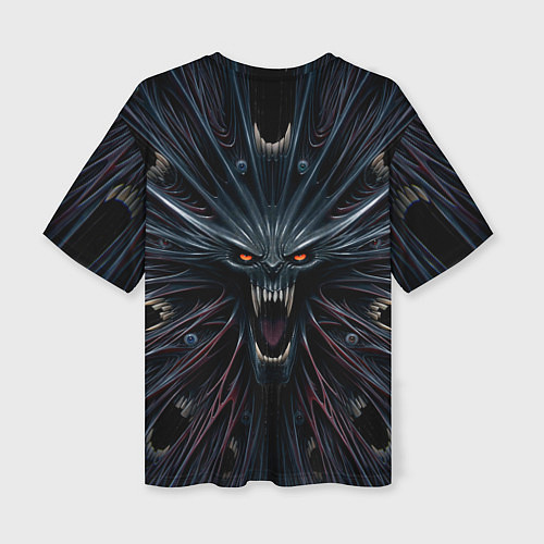 Женская футболка оверсайз Scream alien monster / 3D-принт – фото 2