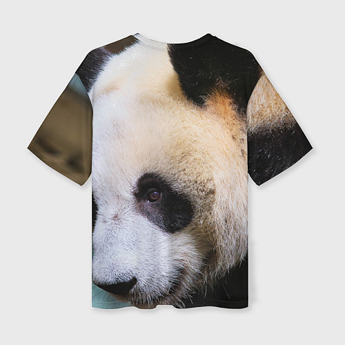 Женская футболка оверсайз Загадочная панда / 3D-принт – фото 2