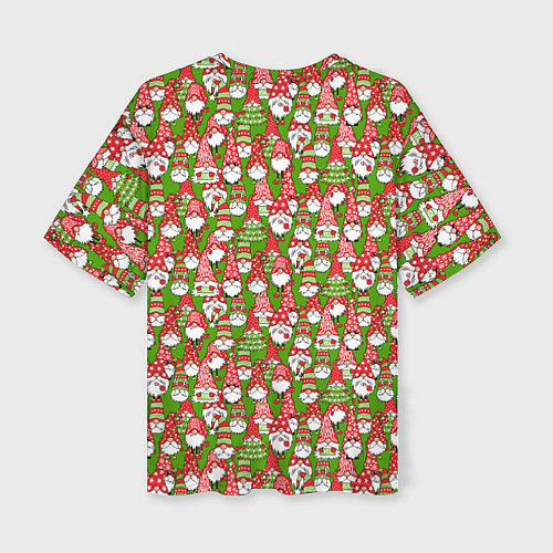 Женская футболка оверсайз Рождественские гномы / 3D-принт – фото 2