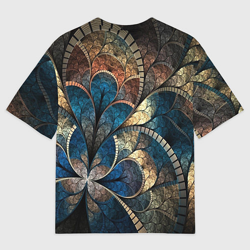 Женская футболка оверсайз Древний витраж / 3D-принт – фото 2