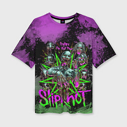 Женская футболка оверсайз Slipknot satan