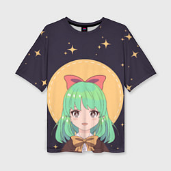 Женская футболка оверсайз Девочка аниме - Anime girl
