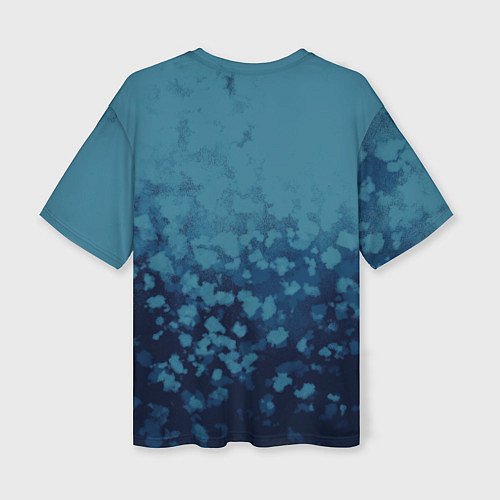 Женская футболка оверсайз Абстракция синий / 3D-принт – фото 2
