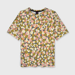 Женская футболка оверсайз Оливье салат, абстрактный паттерн