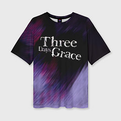 Футболка оверсайз женская Three Days Grace lilac, цвет: 3D-принт