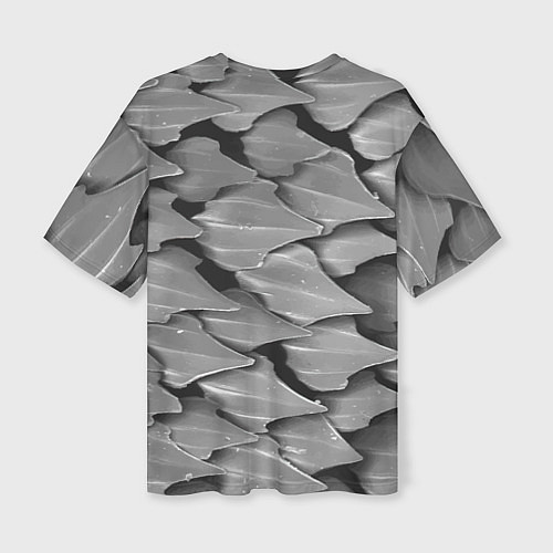 Женская футболка оверсайз Акула - опытный аквалангист / 3D-принт – фото 2