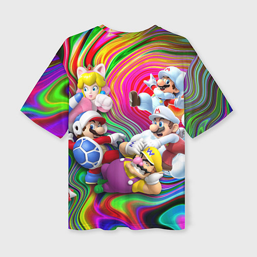 Женская футболка оверсайз Super Mario - Gaming aesthetics - Collage / 3D-принт – фото 2