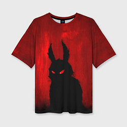 Женская футболка оверсайз Evil Rabbit