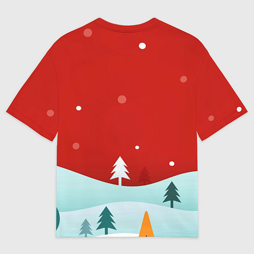 Женская футболка оверсайз Счастливого нового года! / 3D-принт – фото 2