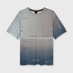 Женская футболка оверсайз Космос и абстрактные стёкла
