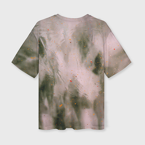 Женская футболка оверсайз Абстрактный туман и следы красок / 3D-принт – фото 2