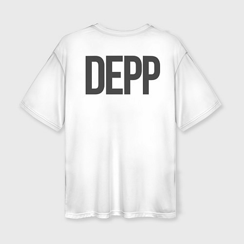 Женская футболка оверсайз Джонни Депп - рисунок / 3D-принт – фото 2