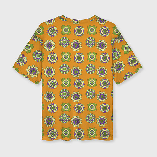 Женская футболка оверсайз Мандала мозайка / 3D-принт – фото 2